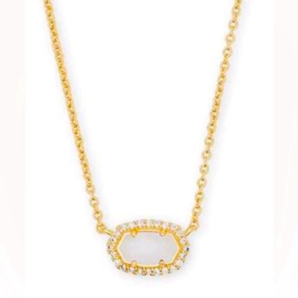 ✰NEW | Kendra Scott Chelsea Gold White Pearl Pendant Necklace - Picture 2 of 8